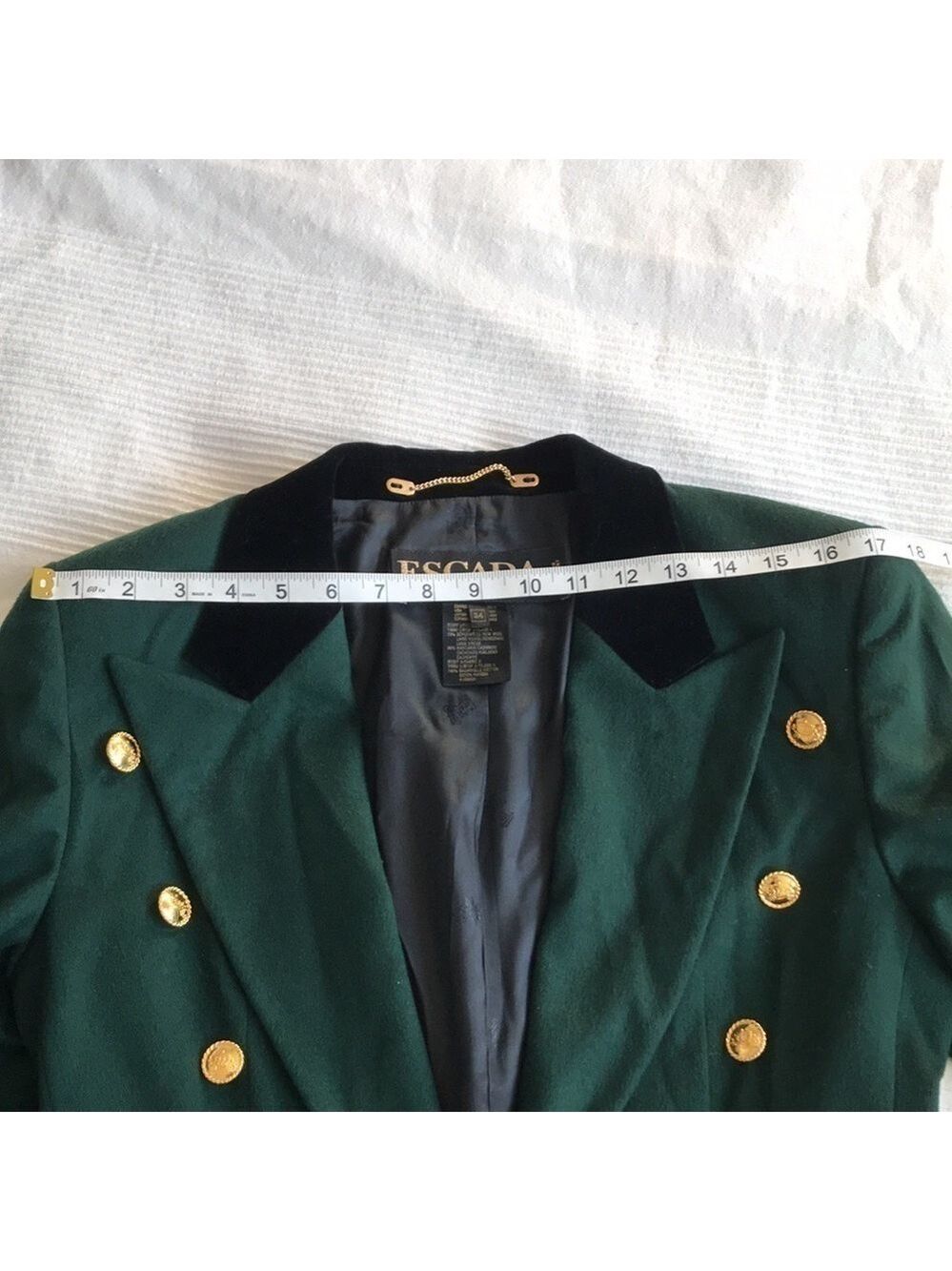 𝅺vintage Escada by Margaretha Ley Short Waist Jacket EU 34 - Picture 8 of 13